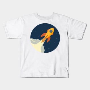 Space rocket launch, ship. Kids T-Shirt